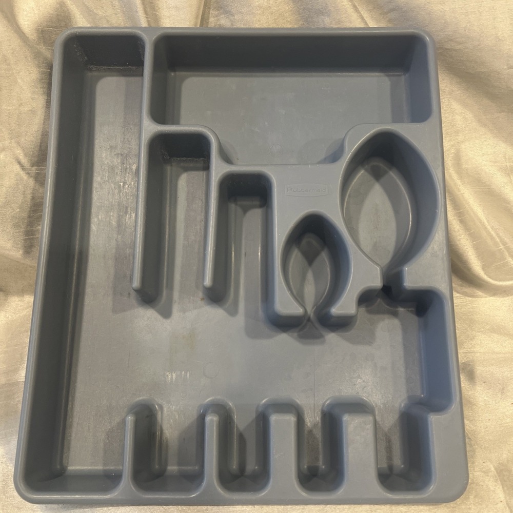 Vintage Rubbermaid 2922‎ Light Blue Silverware Flatware Utensil Organizer Tray